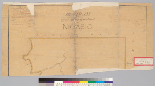 Diagram of the survey of the land of Nicasio : [Marin Co., Calif.] / Jasper O'Farrell, C.E