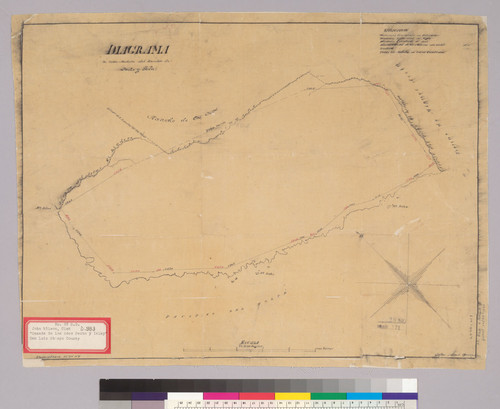 Diagrama de una medida del Rancho de Pecho ý Islai : [Calif.] / Gaspar O'Farrell, agrimensor