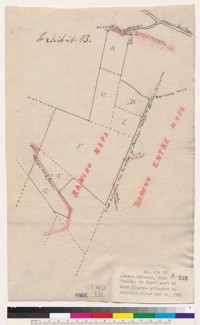 [Sketch of a rancho claim in the vicinity of Rancho Napa and Rancho Entre Napa : Napa County, Calif. / Surveyed by W.A. Pierce]