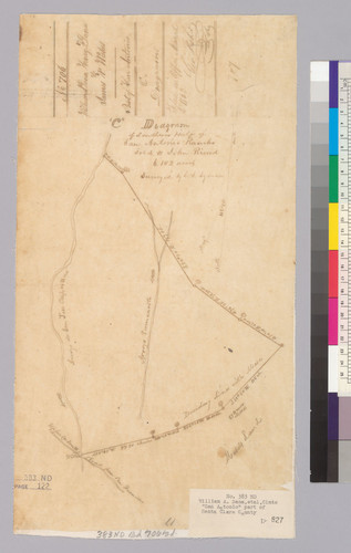 Diagram of southern half of San Antonio Rancho sold to John Ricord, 6.102 acres : [Santa Clara Co., Calif.] / surveyed by C.S. Lyman