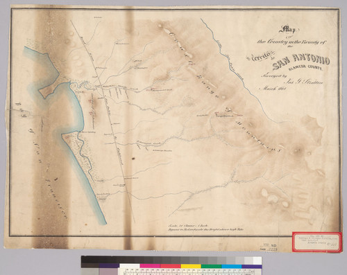 Map of the country in the vicinity of the Cerrito de San Antonio : Alameda County / surveyed by Jas. T. Stratton, March 1861