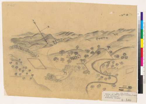 [Bird's-eye view of the Rancho Los Carneros (Littlejohn) : Calif.]