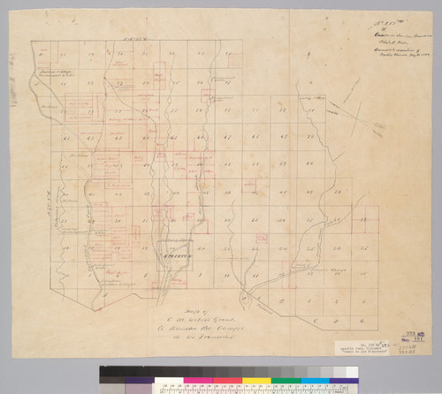 Map of C.M. Weber's grant, El Rancho del Campo de los Franceses : [San Joaquin Co., Calif.]