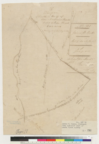 Diagram of southern half of San Antonio Rancho : [Santa Clara Co., Calif.] / surveyed by C.S. Lyman