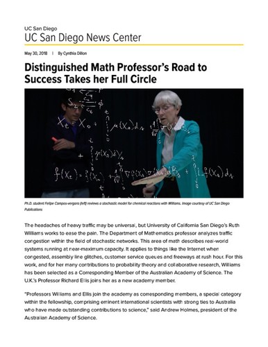Distinguished Math Professor’s Road to Success Takes her Full Circle
