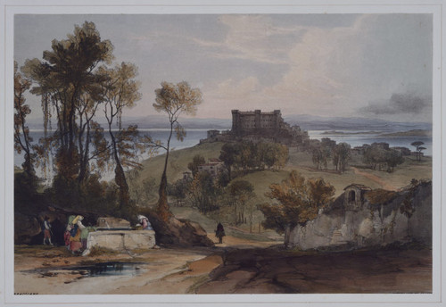 View of Bracciano, Plate 2 of Views in Rome and Its Environs, published by T. M'Lean