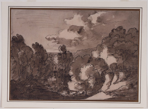 Wooded Landscape with Cattle and Herdsman