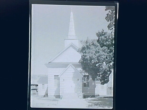 Gunlock Church close-up - without people, Utah 1953 Church, A.C. Woman