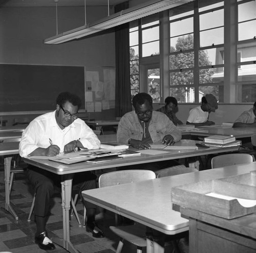 Men in Classroom, Los Angeles, 1972