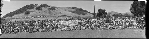Group portrait of participants at the annual Bob Coyle Chevrolet Company picnic