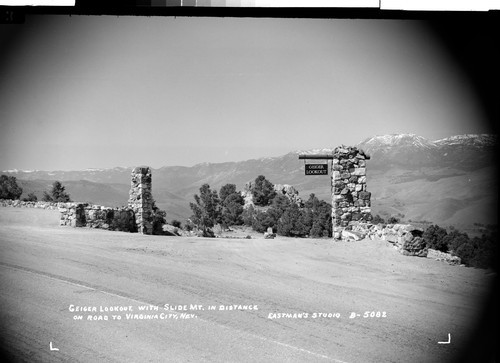 Geiger Lookout, with Slide Mt. in Distance on Road to Virginia City, Nev