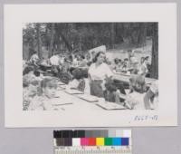 Dining area at Las Posadas. Contra Costa Camp. July 1952. Metcalf