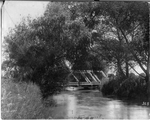 Bridge Across Tree Lined Irrigation Canal