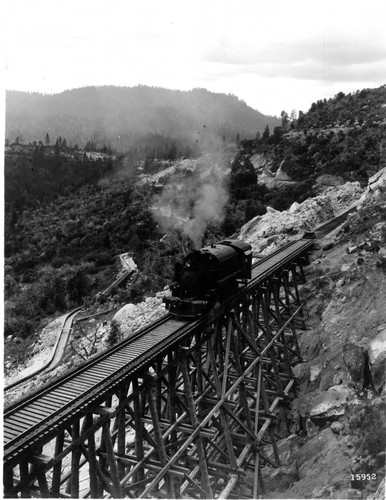 Locomotive on Trestle