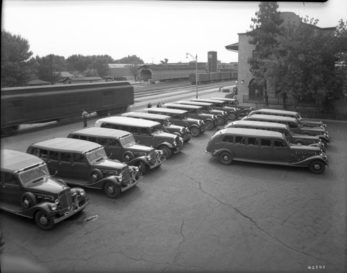 Yosemite Stages at Santa Fe Depot , Fresno, California