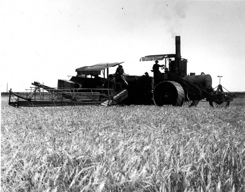 Early Tractor Pulled Harvester