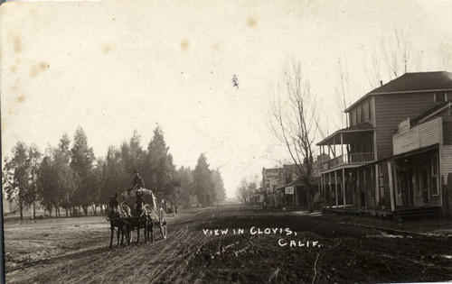 The main street of Clovis, California