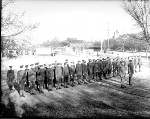 Army Recruits in Formation Ready to be Inspected