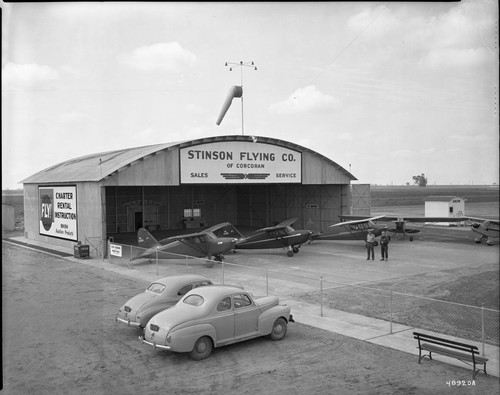 Airport Hanger Stinson Flying Company of Corcoran