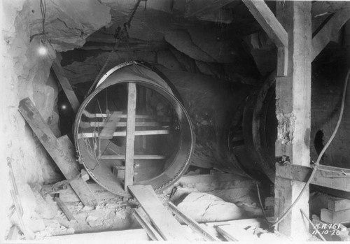 Assembled inside tunnel at forebay