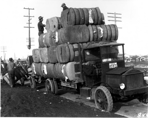 Unloading Bales of Cotton