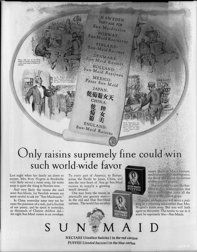 SunMaid Raisins-Advertisement-Saturday Evening Post