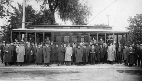 Trolley-Streetcar On VanNess, Fresno, California