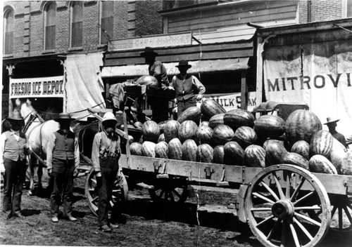 Horse Drawn Wagon Load of Watermelons