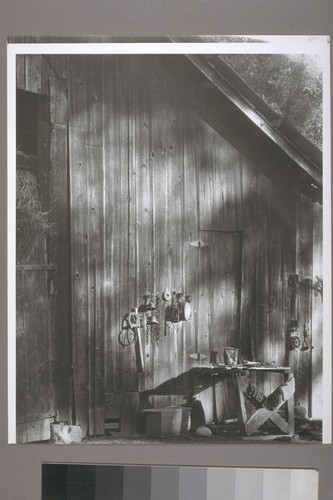 [Barn, with tools.] Rough & Ready. 1934