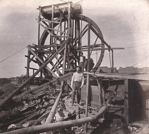 998. Placer Mining--Columbia, Tuolumne County. The Lifting Wheel of the Columbia Claim