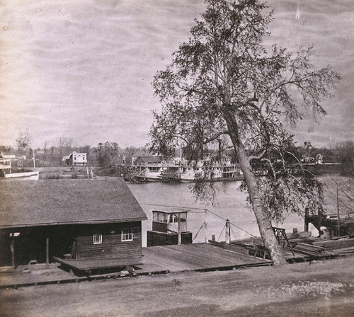 1075. The River and Steamers at Sacramento City