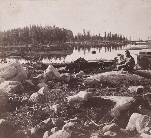 1755. Crescent Lake and Castle Rock--Mariposa County