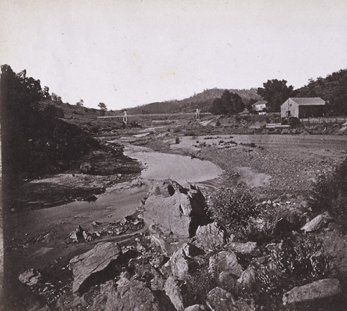 Suspension Bridge over the Cosumnes River, At Yeomet, El Dorado County