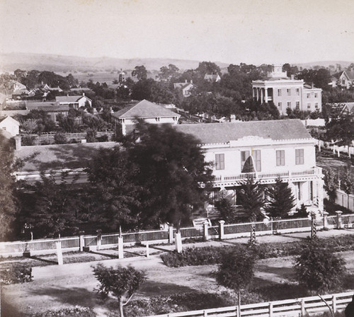 761. Napa City, looking South from the Court House, Napa County