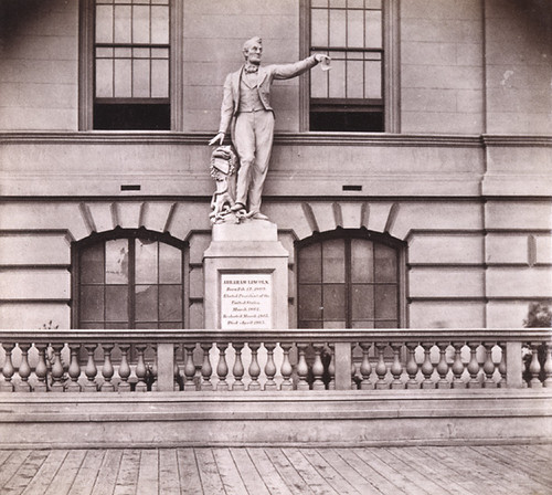 500. Statue of Lincoln, front of Lincoln School House, Fifth street, San Francisco