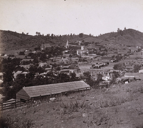 957. Sonora, Tuolumne County. View from the Public School