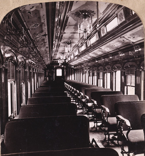 1564. [Interior of railroad passenger car]