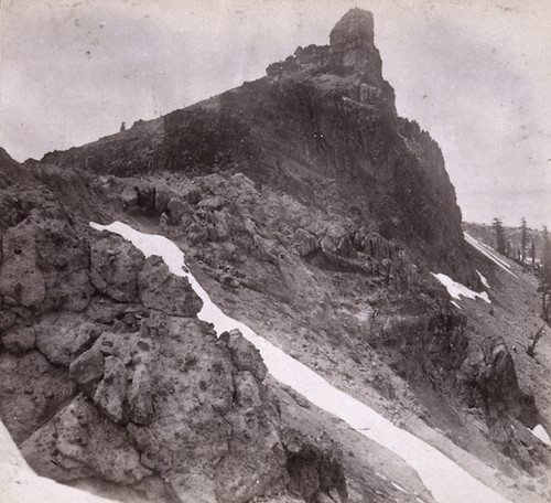 1270. The Summit of Castle Peak, 10,000 ft. altitude. An extinct Volcano, near Donner Pass. Central Pacific Railroad