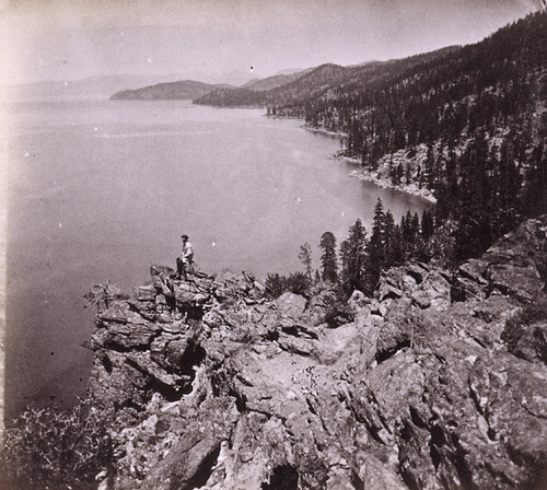 679. View from the top of Cave Rock--Eastern Shore of Lake Tahoe, looking North