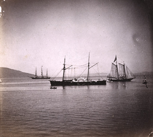 323. View from North Piont, San Francisco, U.S. Steamer Shubrick and Ship Wizard King