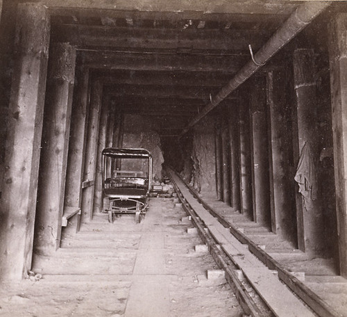 1694. Inside of the Sutro Tunnel