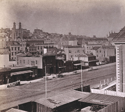 505. From the Lincoln School House, looking North to California and Stockton streets, San Francisco