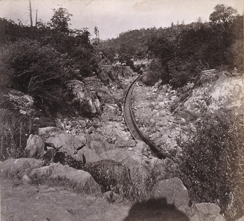 1170. Hydraulic Mining. The Tail Race in the Creek French Corral, Nevada County