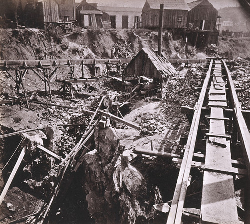 943. Placer Mining in Soldiers' Gulch, Volcano, Amador County