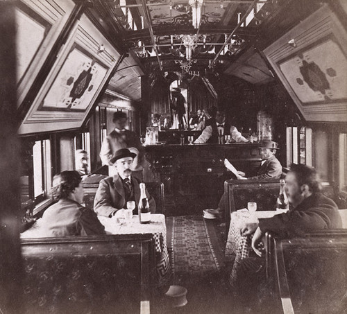 1492. Commissary Car "Elkhorn Club." (interior view.)