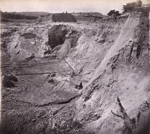 805. Hydraulic Mining--The Lower Lead of the Blue Gravel Company, Smartsville, Yuba County