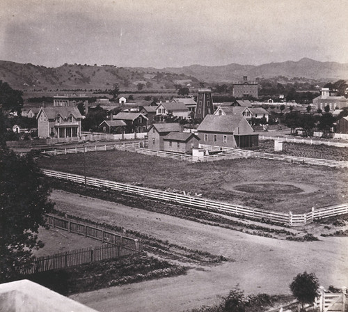 758. Napa City, from the Court House, Looking West, Napa County