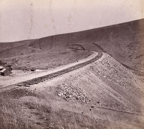 1506. he Fill and Cut South of the Summit Tunnel, Livermore Pass--Western Pacific Railroad