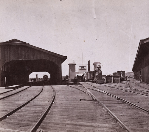 1545. Loading the Ferry Boat "Thoroughfare" with Freight Cars