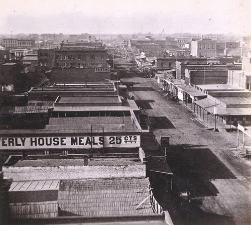 1066. Sacramento City, K Street, looking West from the Masonic Hall